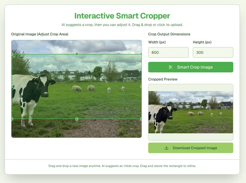 Screenshot of Smart Crop app